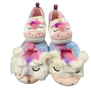 NWOT Unicorn Themed Shoes and Slippers for Toddler